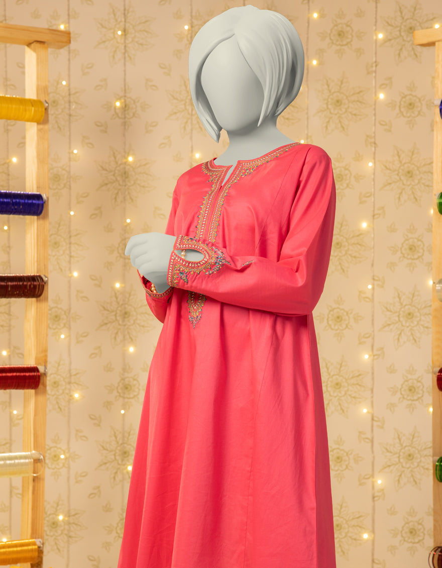 Lawn Pink Kurti - J. Junaid Jamshed