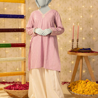Dobby Lilac Kurti - J. Junaid Jamshed
