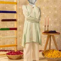 Dobby Green Kurti - J. Junaid Jamshed