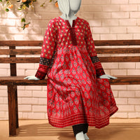 Lawn Red Kurti - J. Junaid Jamshed
