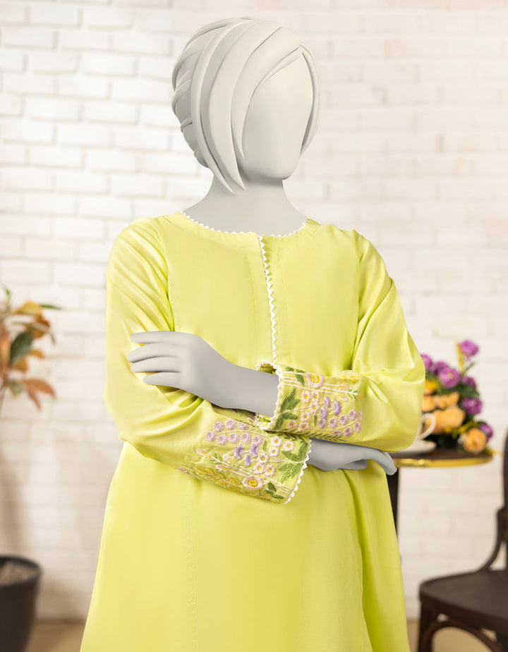 Lawn Green Kurti - J. Junaid Jamshed