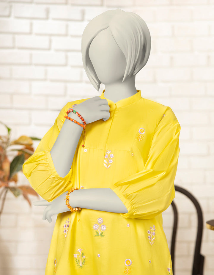 Lawn Yellow Kurti - J. Junaid Jamshed