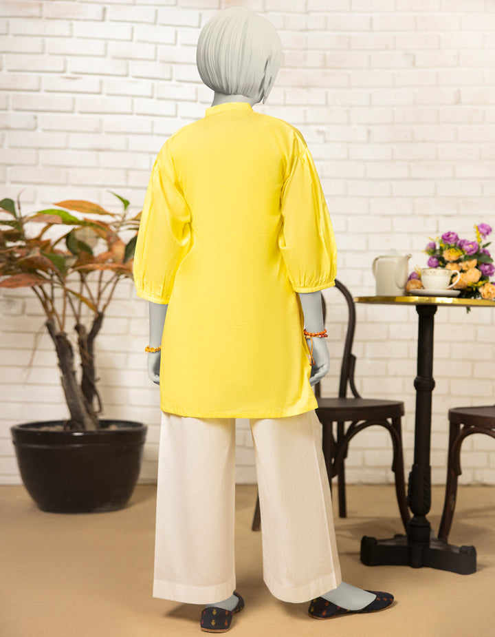 Lawn Yellow Kurti - J. Junaid Jamshed