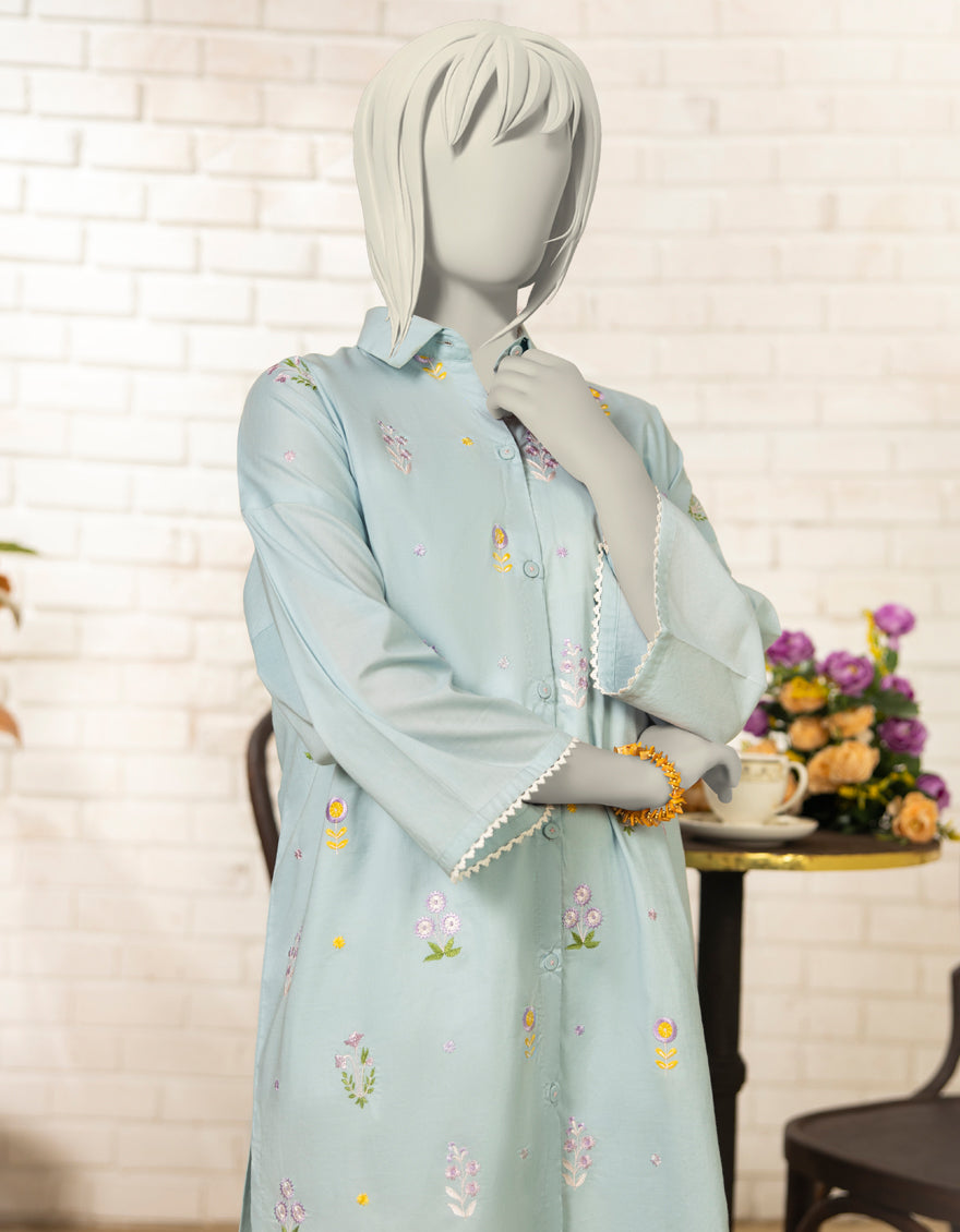 Lawn Blue Kurti - J. Junaid Jamshed