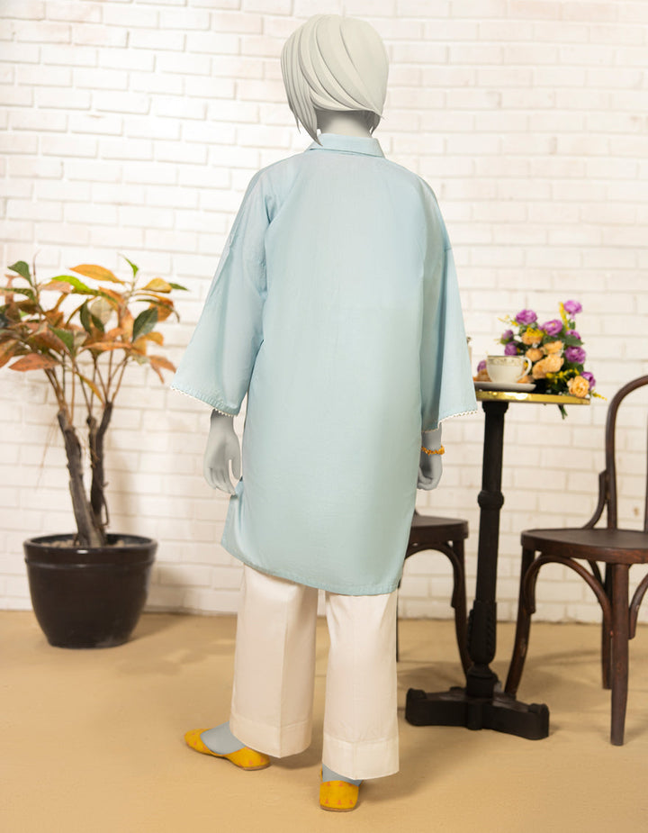 Lawn Blue Kurti - J. Junaid Jamshed
