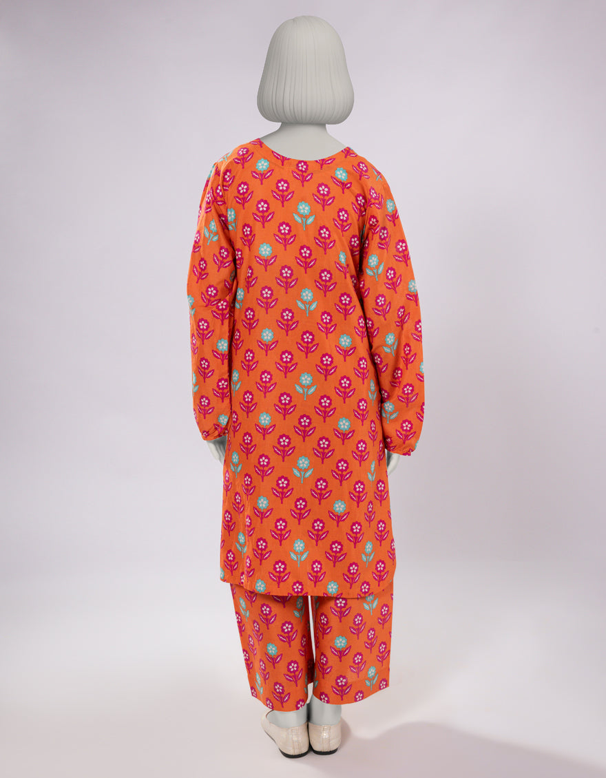 Lawn Orange Kurti - J. Junaid Jamshed