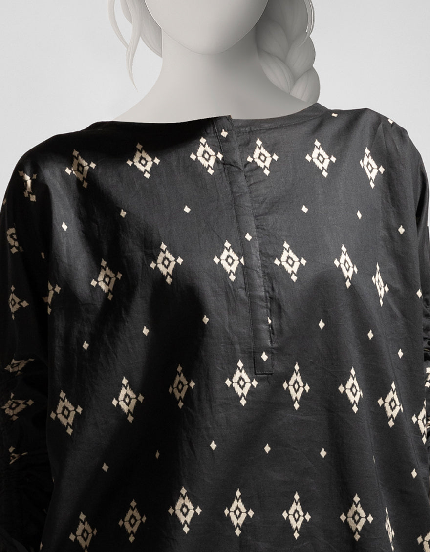 Lawn Black Kurti - J. Junaid Jamshed