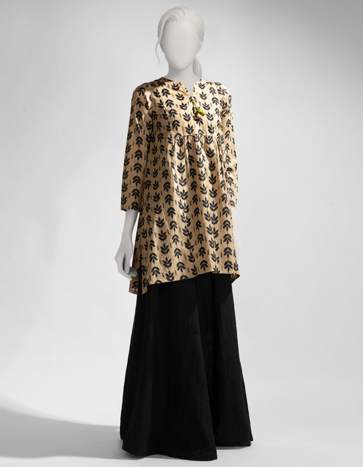 Lawn Beige Kurti - J. Junaid Jamshed