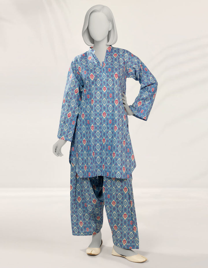 Lawn Blue Kurti - J. Junaid Jamshed