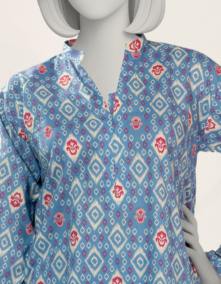Lawn Blue Kurti - J. Junaid Jamshed