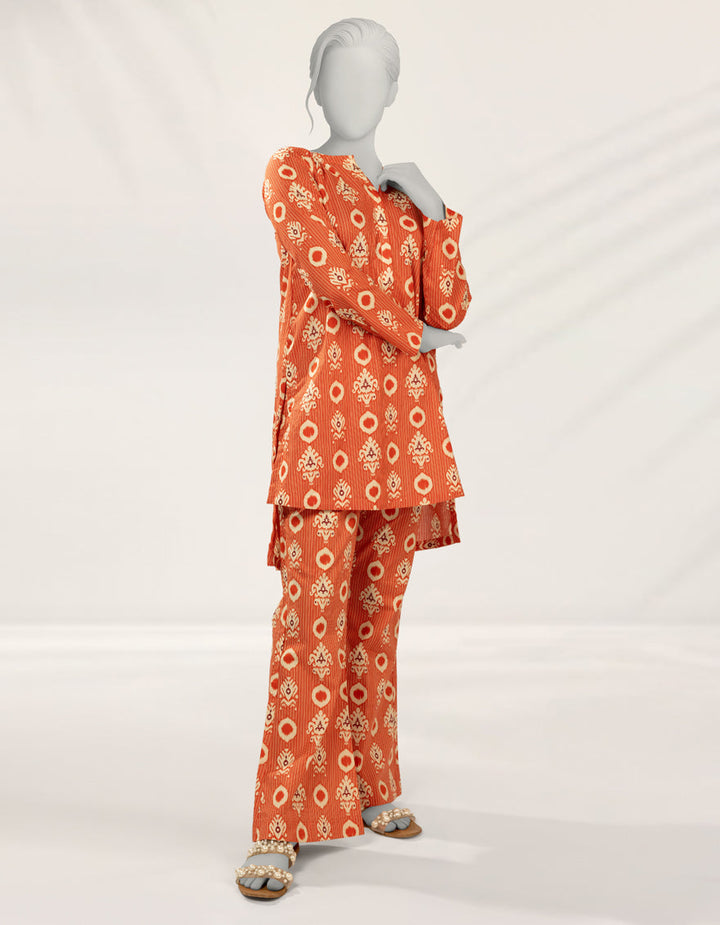 Lawn Orange Kurti - J. Junaid Jamshed