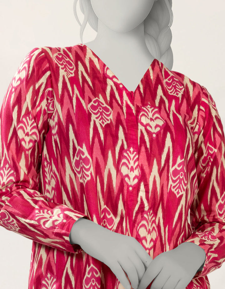 Lawn Pink Kurti - J. Junaid Jamshed