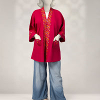 Khaddar Pink Kurti - J. Junaid Jamshed