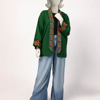 Khaddar Green Kurti - J. Junaid Jamshed