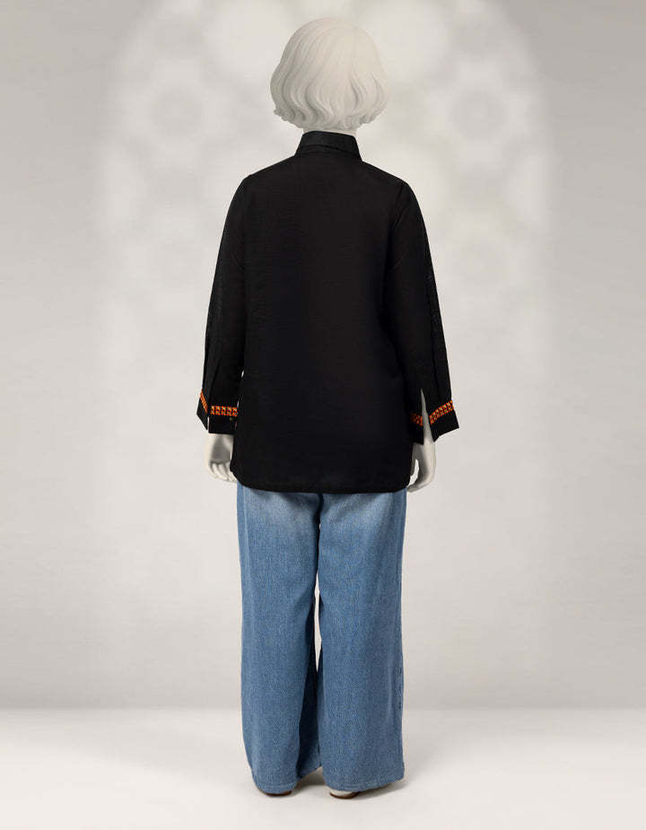 Khaddar Black Kurti - J. Junaid Jamshed
