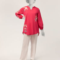 Lawn Pink Kurti - J. Junaid Jamshed
