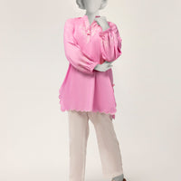 Lawn Pink Kurti - J. Junaid Jamshed