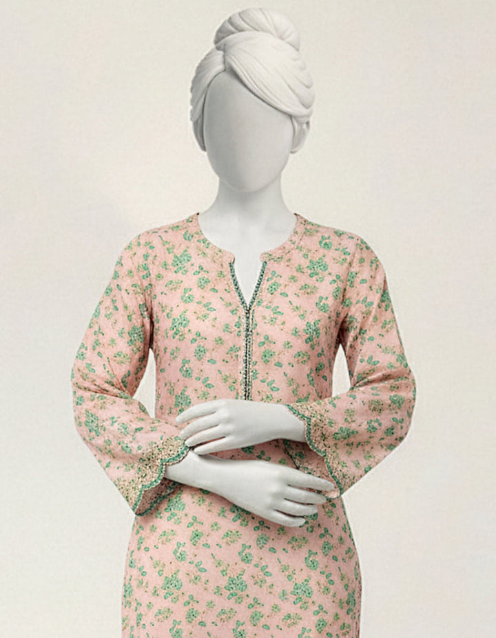 Lawn Pink Kurti - J. Junaid Jamshed