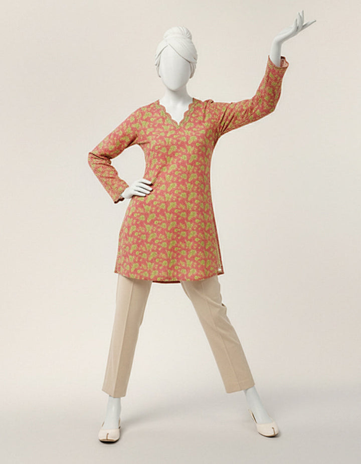 Lawn Pink Kurti - J. Junaid Jamshed