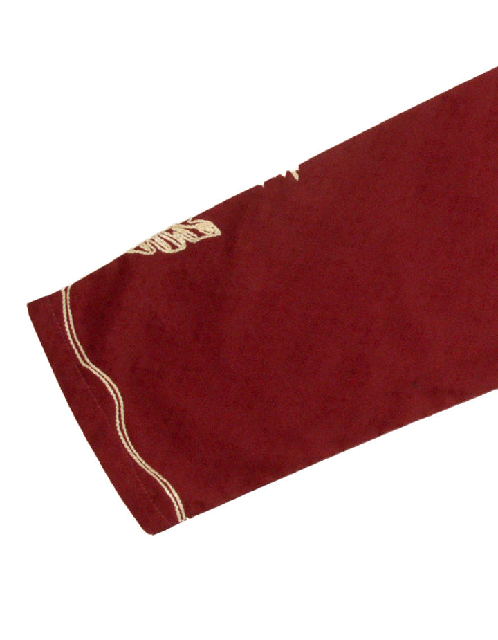 Textured Maroon Kurti - J. Junaid Jamshed