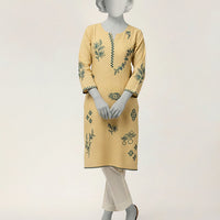 Textured Beige Kurti - J. Junaid Jamshed