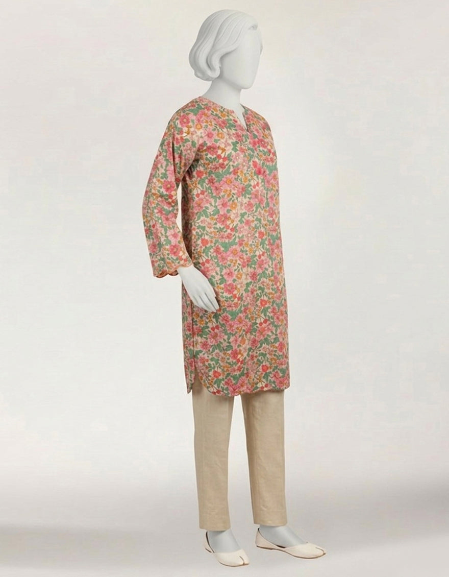 Lawn Multicolor Kurti - J. Junaid Jamshed