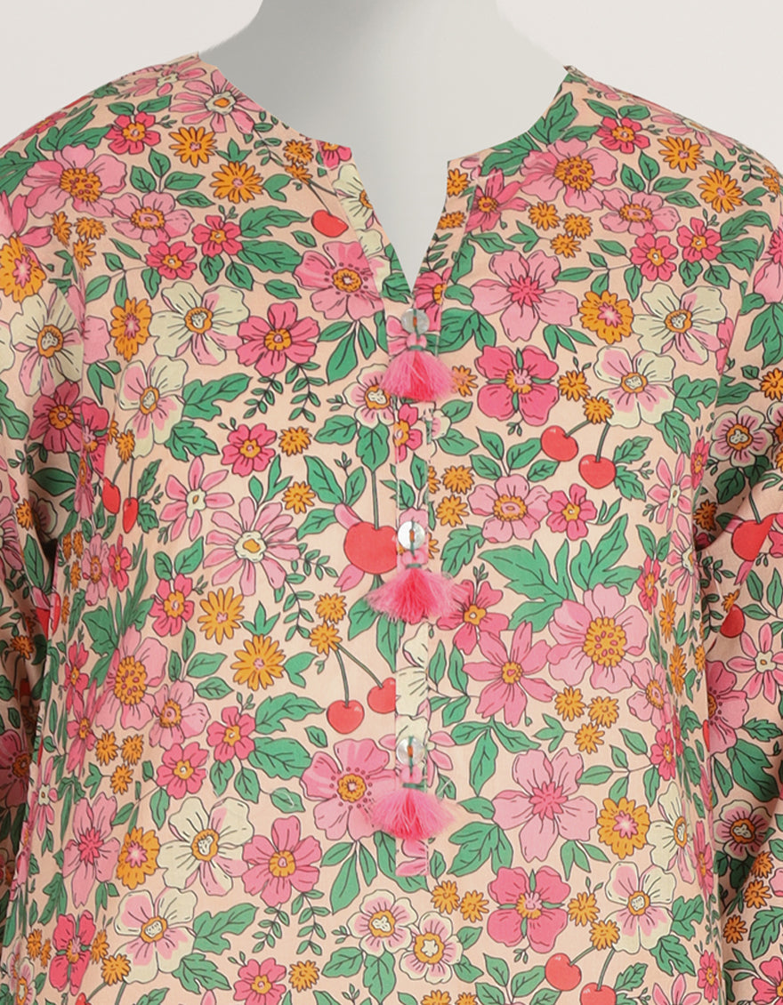 Lawn Multicolor Kurti - J. Junaid Jamshed