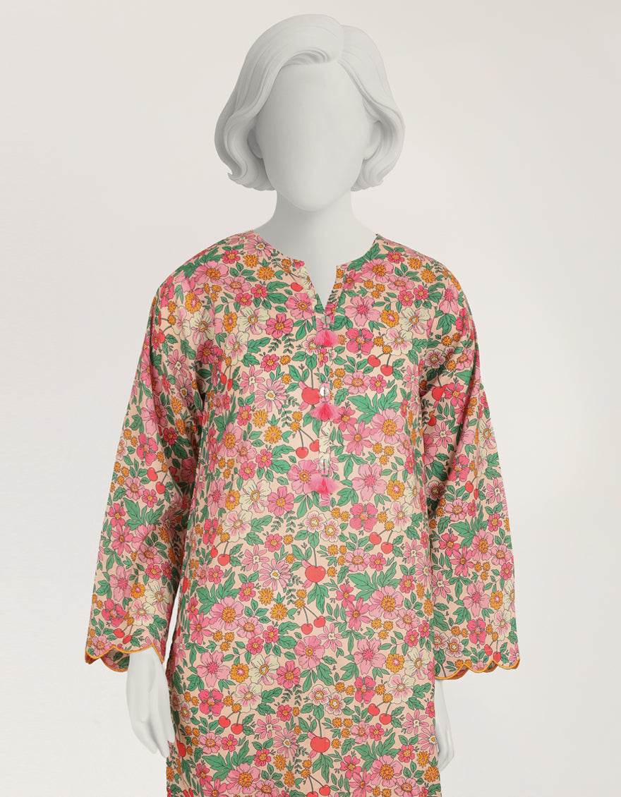 Lawn Multicolor Kurti - J. Junaid Jamshed