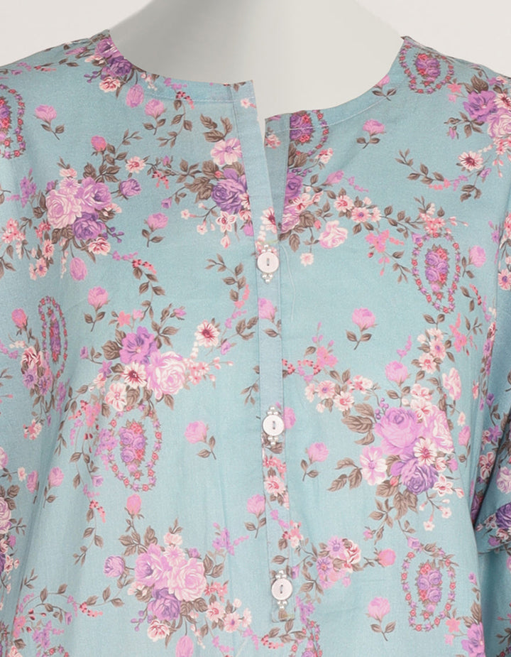 Lawn Blue Kurti - J. Junaid Jamshed