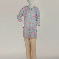 Lawn Blue Kurti - J. Junaid Jamshed