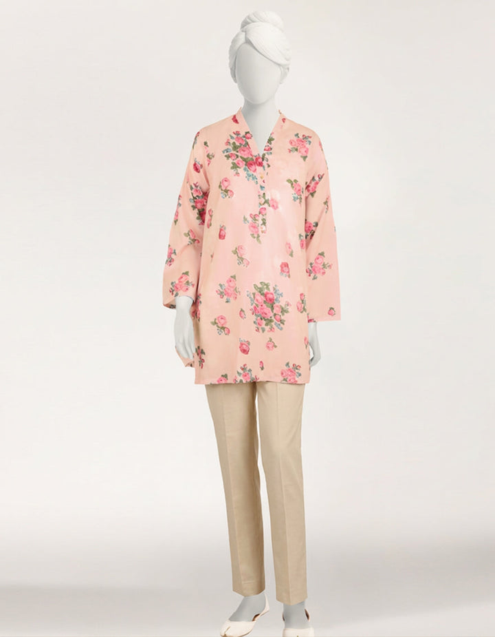 Lawn Pink Kurti - J. Junaid Jamshed