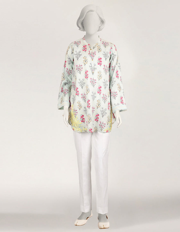 Lawn Green Kurti - J. Junaid Jamshed
