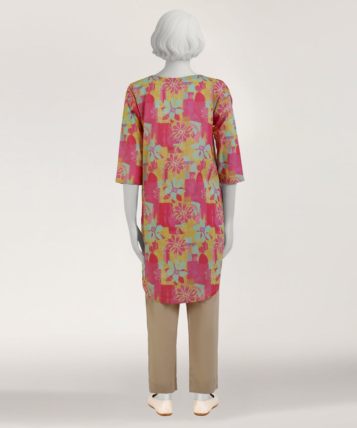 Lawn Multicolor Kurti - J. Junaid Jamshed