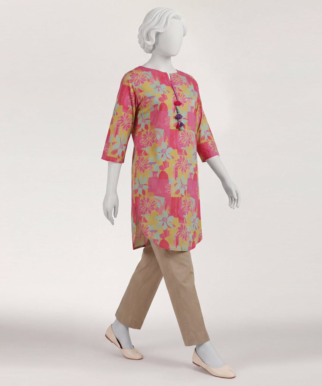 Lawn Multicolor Kurti - J. Junaid Jamshed