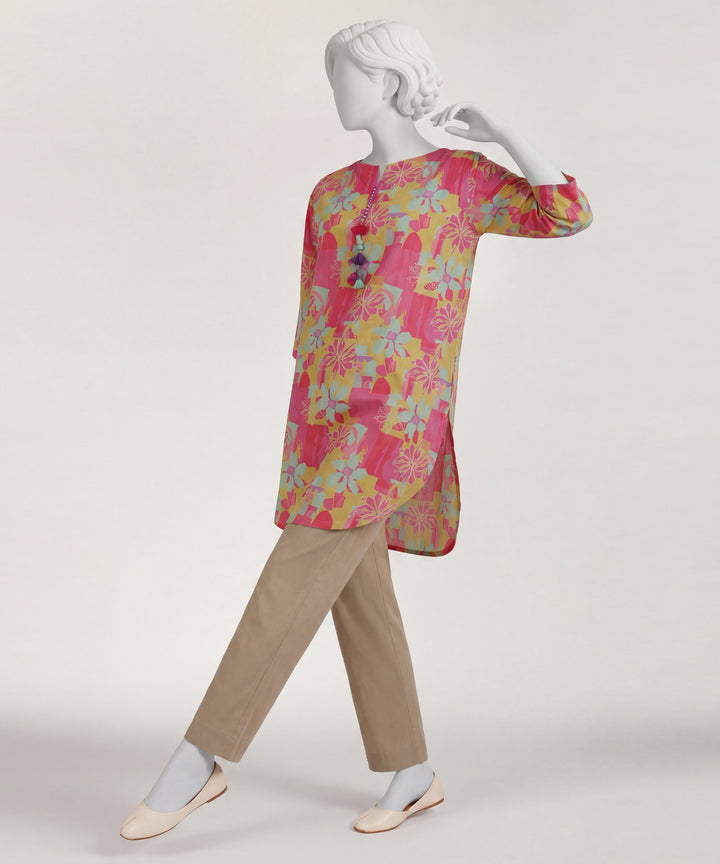 Lawn Multicolor Kurti - J. Junaid Jamshed