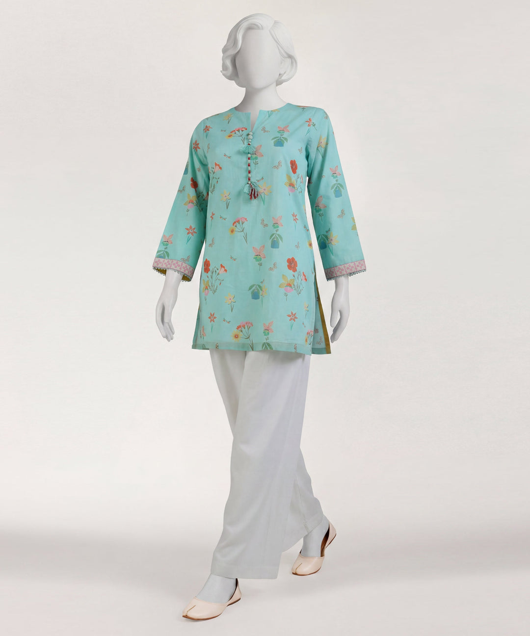 Lawn Sea Green Kurti - J. Junaid Jamshed