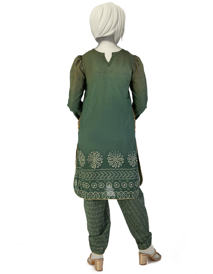 Lawn Green Stitched Suit - J. Junaid Jamshed
