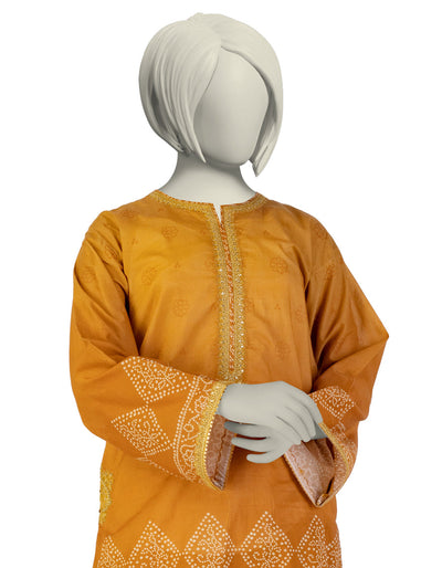 Lawn Mustard Stitched Suit - J. Junaid Jamshed