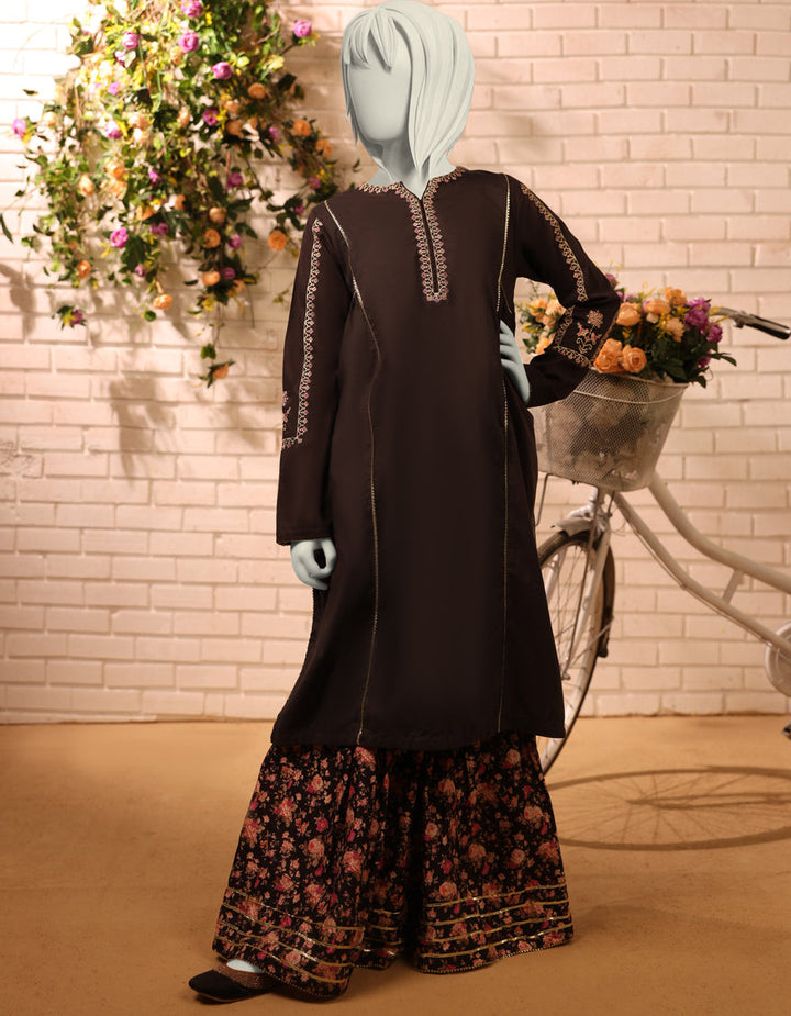 Lawn Black Stitched Suit - J. Junaid Jamshed