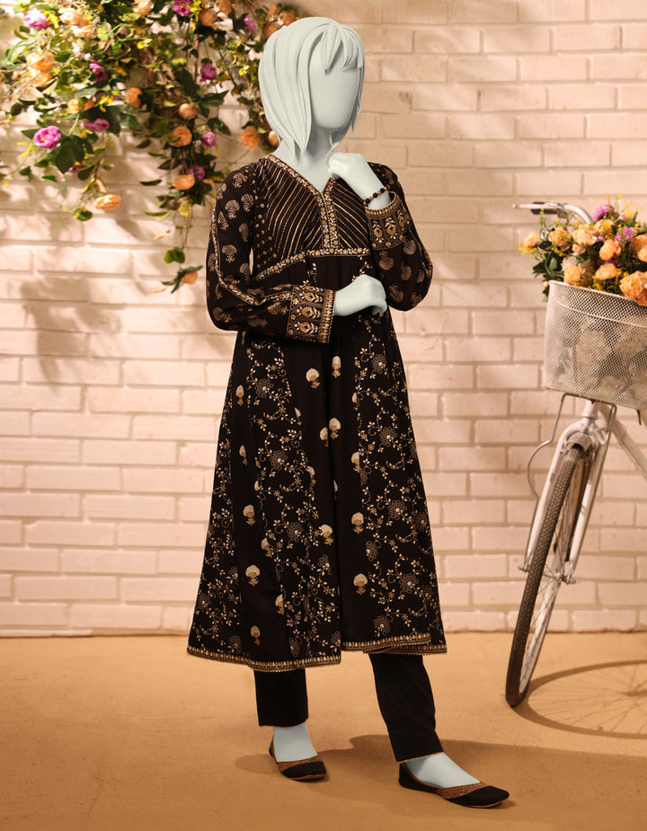 Lawn Black Stitched Suit - J. Junaid Jamshed