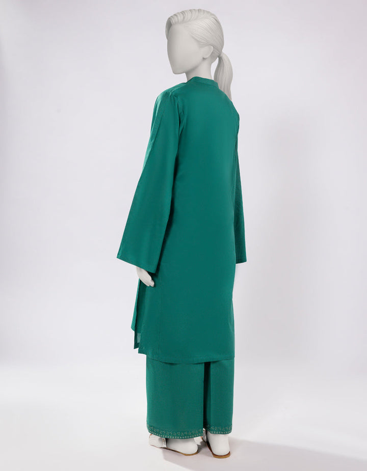 Lawn Green Stitched Suit - J. Junaid Jamshed