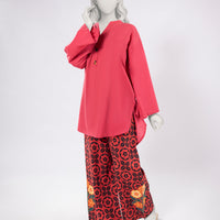 Lawn Red Stitched Suit - J. Junaid Jamshed