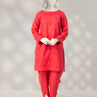 Khaddar Pink Stitched Suit - J. Junaid Jamshed