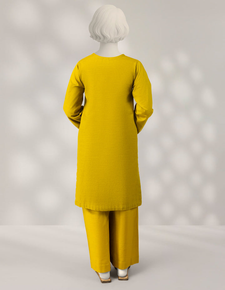 Khaddar Green Stitched Suit - J. Junaid Jamshed