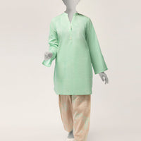 Lawn Green Stitched Suit - J. Junaid Jamshed