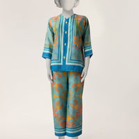 Lawn Multicolor Stitched Suit - J. Junaid Jamshed