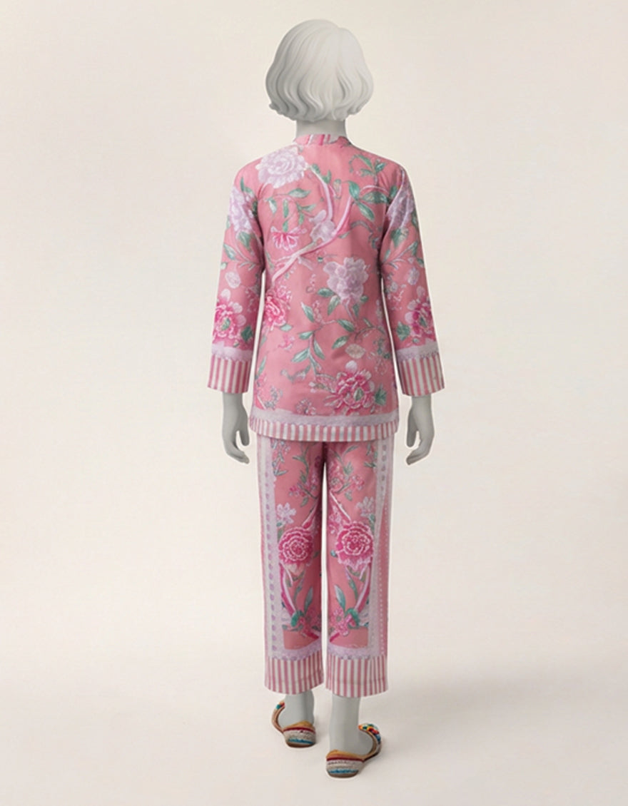 Lawn Pink Stitched Suit - J. Junaid Jamshed