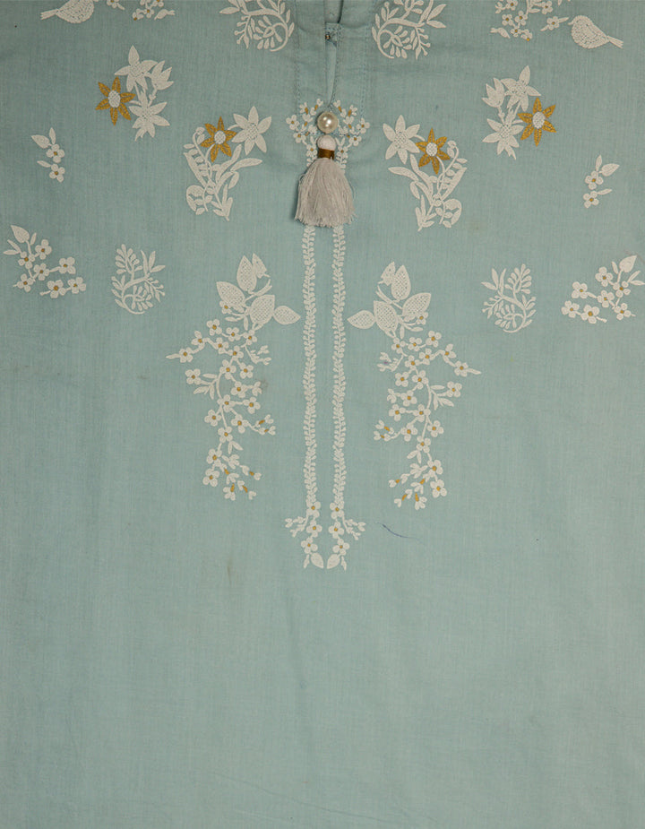 Lawn Blue Stitched Suit - J. Junaid Jamshed