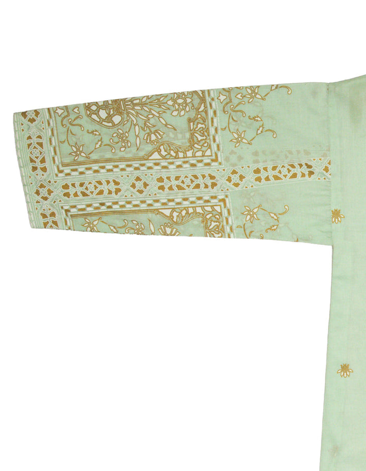 Lawn Green Stitched Suit - J. Junaid Jamshed