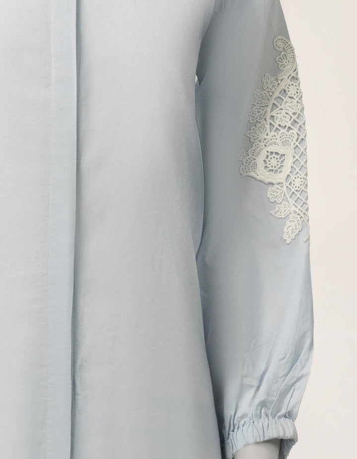 Lawn Blue Stitched Suit - J. Junaid Jamshed